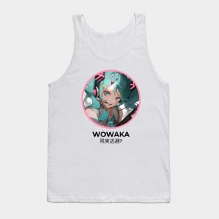 Hatsune miku wowaka ver Illustration with guitar Tank Top